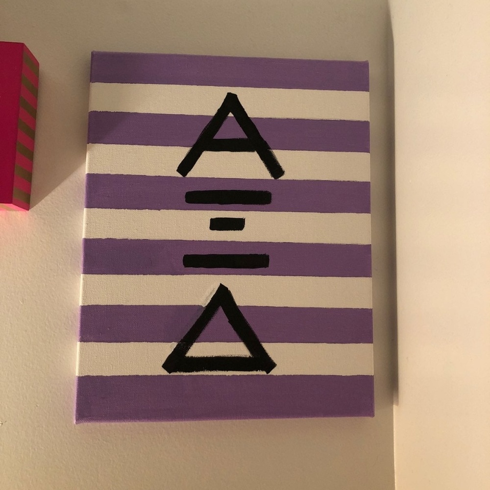 Alpha Xi Delta Letters Canvas